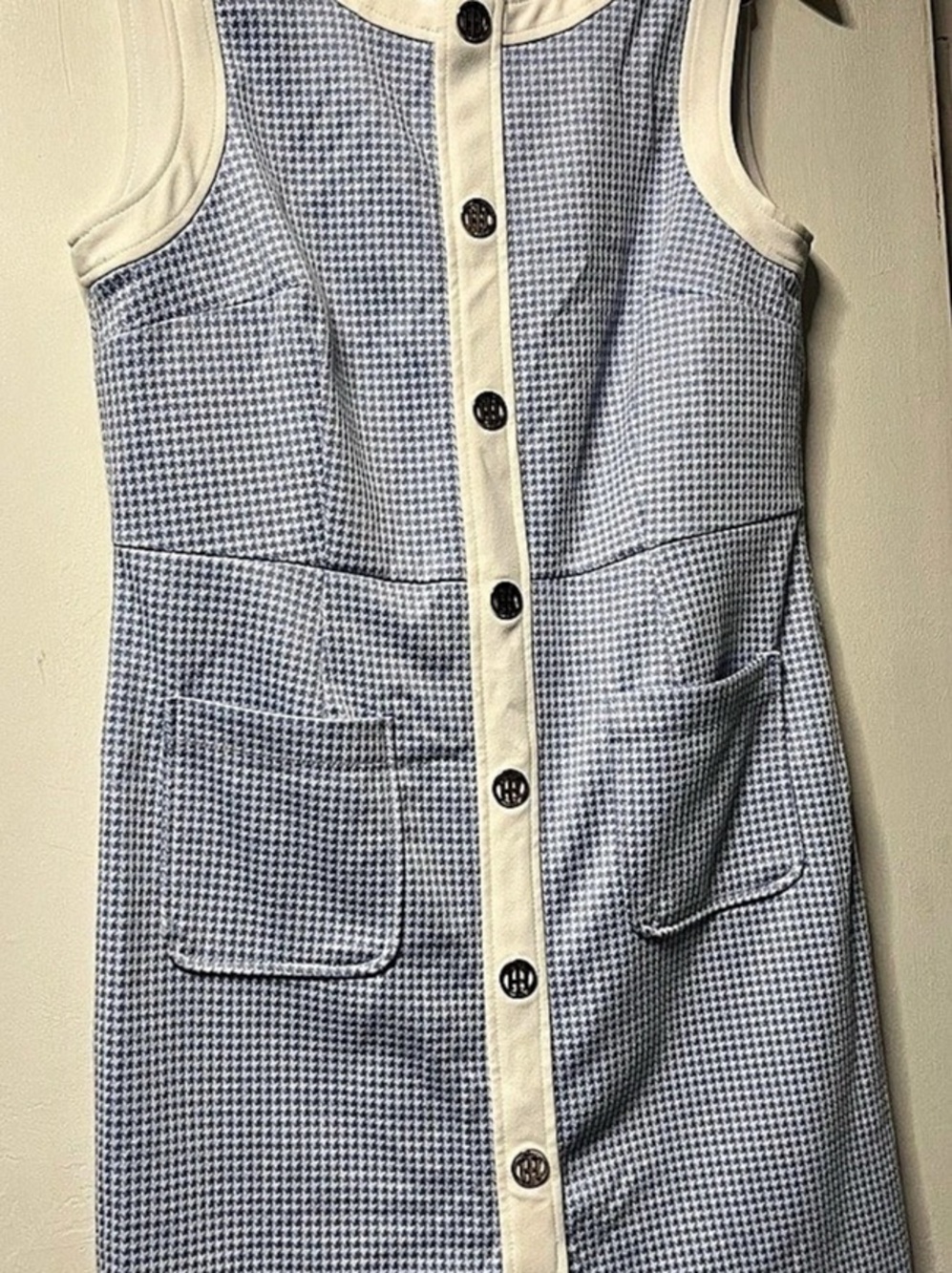 Blue & White Checkered Mini Dress Like New